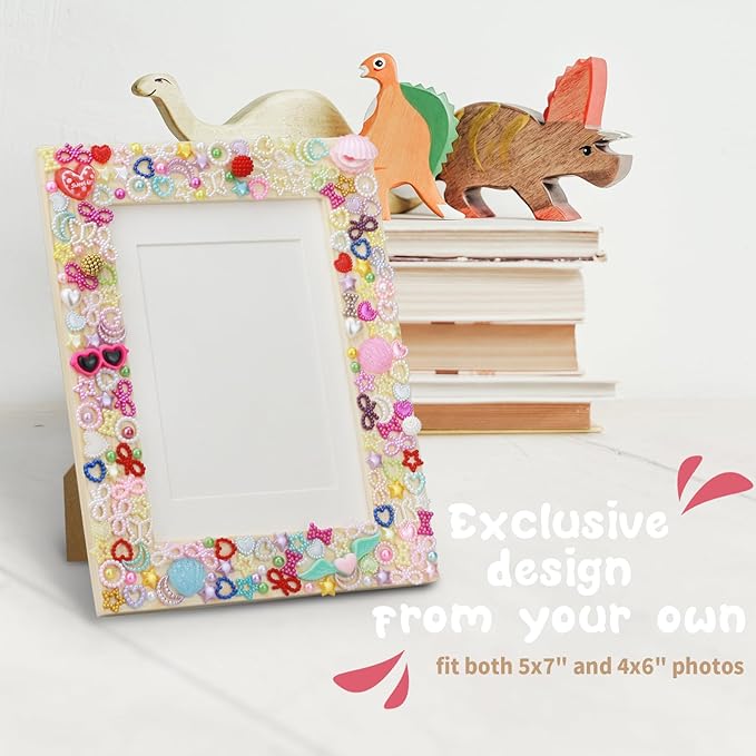 DIY Picture Frame Craft Kit for Kids - Crafts for Girls 8-12, Tween Girls Gifts 10-12, Mosaic Kids Arts and Crafts Ages 6-8