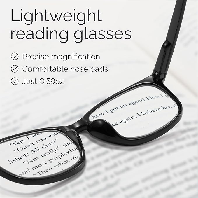 CCVOO 1.75 Reading Glasses for Women, Eye Glasses, Blue Light Readers, Cheaters