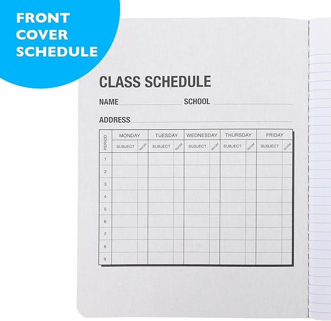 BAZIC PRODUCTS Composition Notebook, 100 Sheets, Wide Ruled, 2-Pk