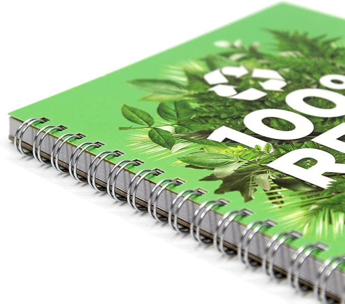 Silvine A5 Premium Recycled Wirebound Notebook - 120 Lined Pages of 100% Recycled Paper. Ref R103