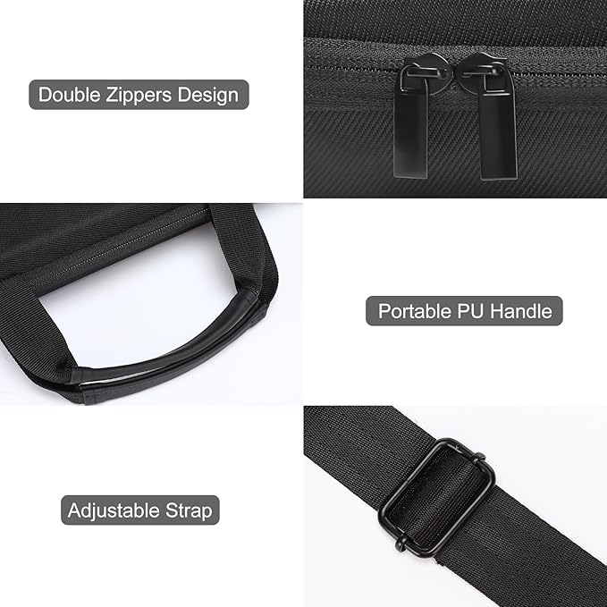 MOSISO Laptop Bag for Men,17-17.3 inch Computer Bag Compatible with Dell XPS/HP Pavilion/Ideapad/Acer/Alienware/HP Omen Notebook, Hard Shell Laptop Case with Front Pocket&Shoulder Strap, Black