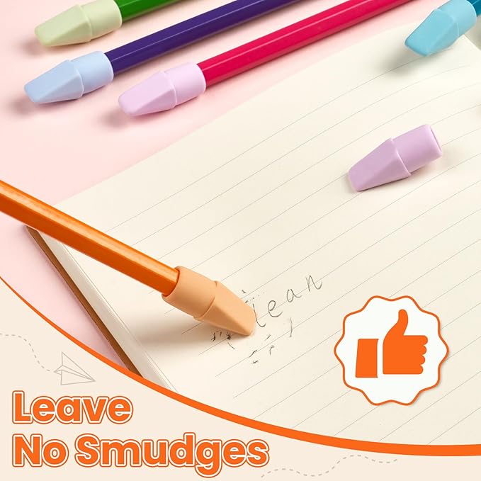 120 Pack Erasers for Kids, Sooez Pencil Top Erasers, Eraser Caps, Cap Toppers Small Cute Drawing Erasers, Classroom Must Have for Teacher & Student, Back to School Supplies