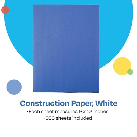 Childcraft Construction Paper, 9 x 12 Inches, Blue, 500 Sheets