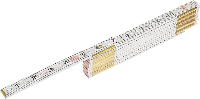Crescent Lufkin 5/8" X 6' Red End® Engineer's Scale Wood Rule - 1066DN , White
