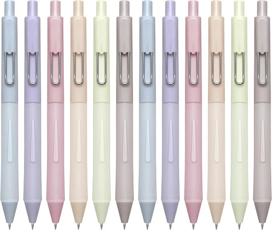 Aisibeiger 0.5mm Gel Pens Black Ink Pen Gel Retractable Pens for Smooth Writing Office Supplies (12-count)