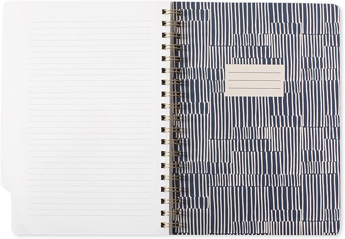 Fringe Studio Large Tab Notebook,"Tribal Lines", Flexible Paperback Cover, College Ruled, 5 Subject/Die-Cut Dividers, 7.25" X 10", 180 Lined Pages (343007), Multicolor