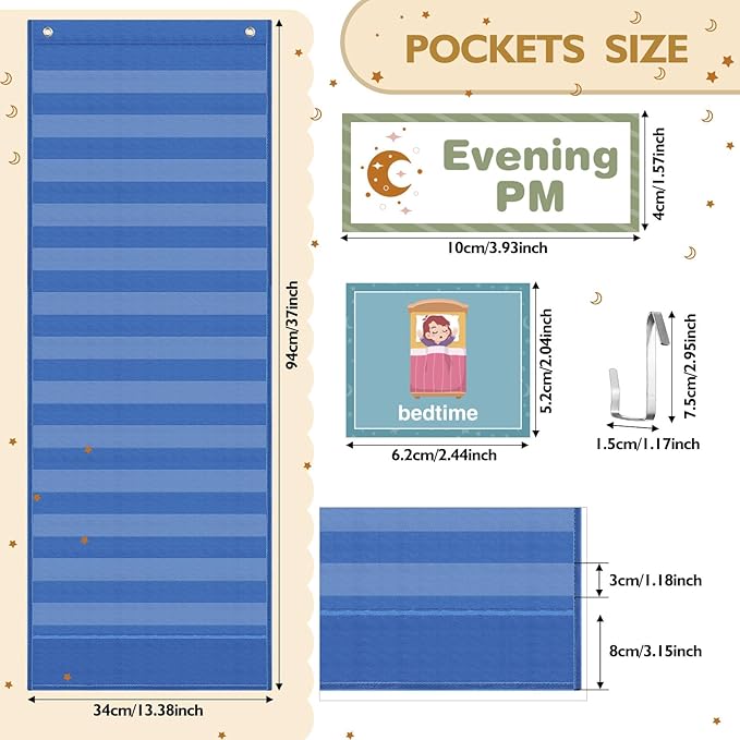 Fulmoon Visual Schedule for Kid Large Chore Magnetic Pocket Chart Morning Bedtime Routine Chart for Toddlers Daily Schedule Board with 109 Cards for Home School Planner Autism Learning Material