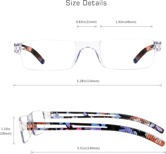 LifeArt 2/4 Pairs Reading Glasses, Blue Light Blocking Glasses, Computer Glasses for Men and Women, Rectangle Eyewear Frame
