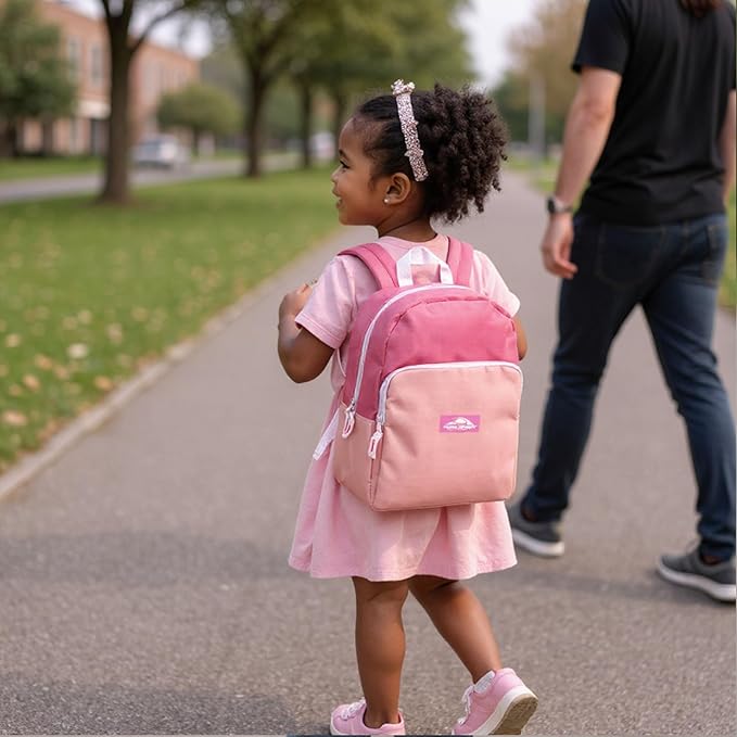 Trail maker 15 Inch Backpack for Girls, Preschool, Elementary & Middle School Students – Spacious Bookbag with Large Front Pocket, Adjustable Straps, Fits up to 13 Inch Laptop (Pink)