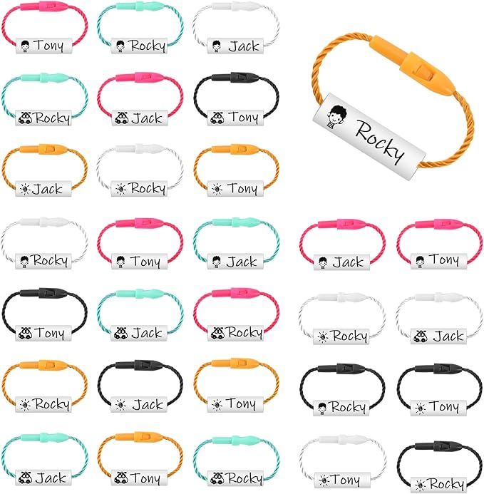 Beautyflier 30 PCS Waterproof Shoe Name Tags, Daycare Labels, Personalized Water Bottles Labels, Custom Labels for School Bags Shoes Clothing Distinguish Children's Items (Style 1)