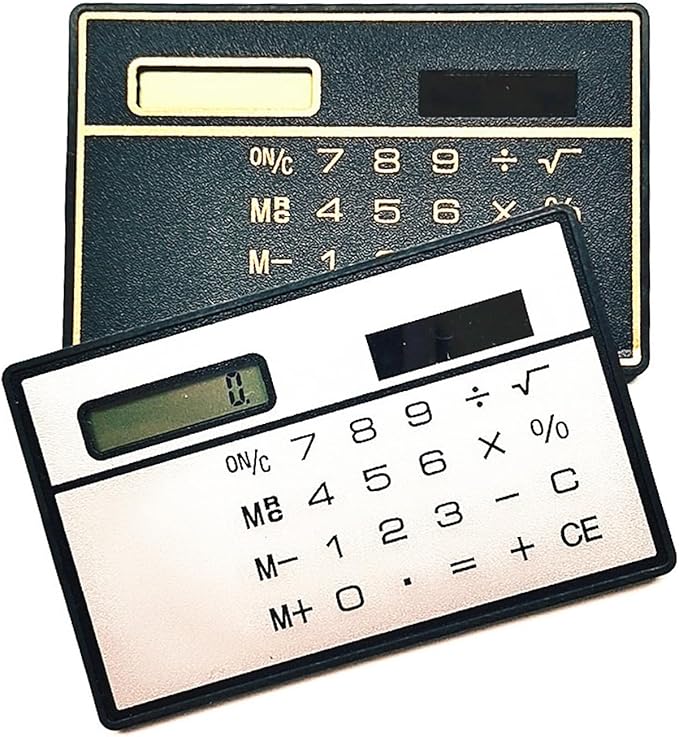Solar Power Calculator 8 Digit Display Basic Standard Calculators Thin Calculator for Business Office School,Plastic