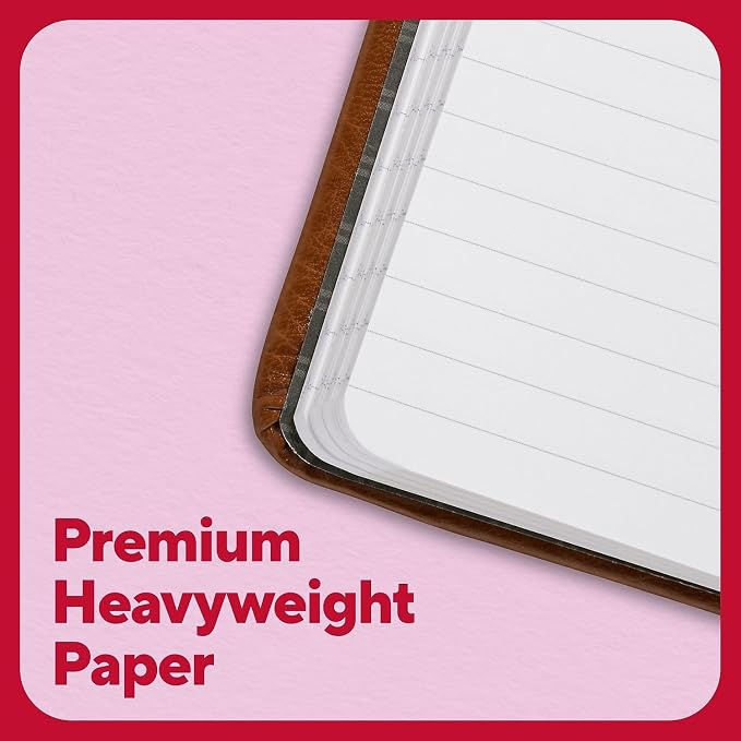 TRU RED 5.5x8 Inch Writing Journal, Narrow Ruled, 256 Pages, Cognac
