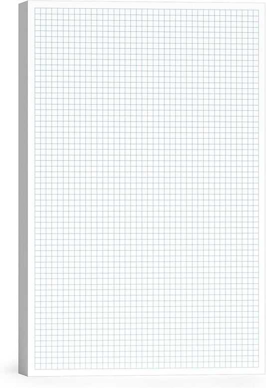 11x17 Large Graph Paper Pad, Top Glue Binding Grid Paper, 50 Sheets 1/4 Inch Graph Papers, 4x4 Quad Ruled Graphing Papers 11x17, Blueprint Quadrille for Drawings, Drafting