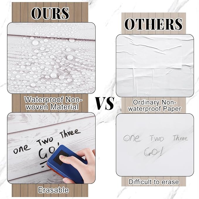 White Wood Bulletin Board Roll Non-Woven Fabric Poster 15.7"×65.6ft