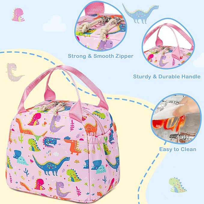 CAMTOP Girls Lunch Box Kids Insulated Lunch Bag Kids Cute Lunchbox for Girls Loncheras Para Niñas