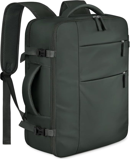 Capolo Travel Backpack for Women Men Waterproof Laptop Backpack Airlines Approved Carry On Backpack Bag Computer Bookbag for Business, Work, Traveling Fits 15.6 Inch Laptop(Green)