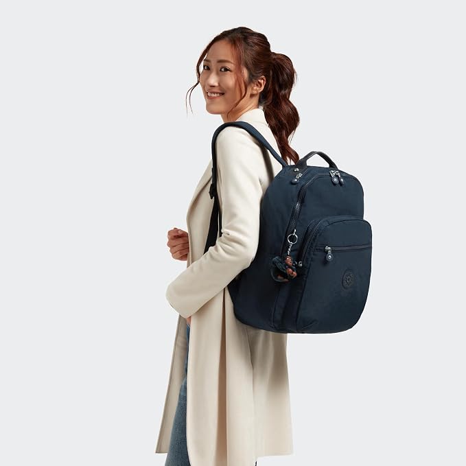 Kipling Women's Seoul 15" Laptop Backpack, Durable, Roomy with Padded Shoulder Straps, Built-In Protective Sleeve