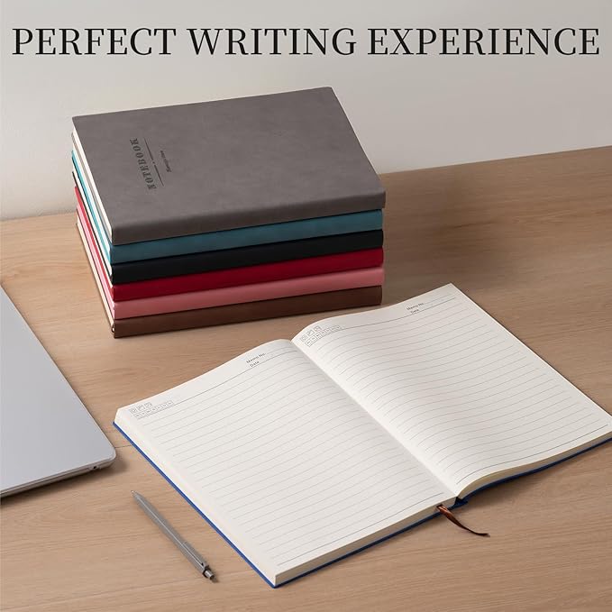 360 Pages A4 Journaling Notebooks, 100 Gsm Paper Thick Lined Journal Notebook for Women Men, Journals for Writing Soft Cover College Supplies for for Work Note Taking Perfect for Office School, Blue