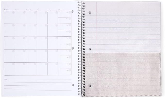 Mintra Office Durable Spiral Notebooks, 1 Subject, (Black, Blue, Red, College Ruled 3 Pack), 100 Sheets, Poly Pocket, Moisture Resistant Cover, Strong Chipboard back, For School, Office, Business