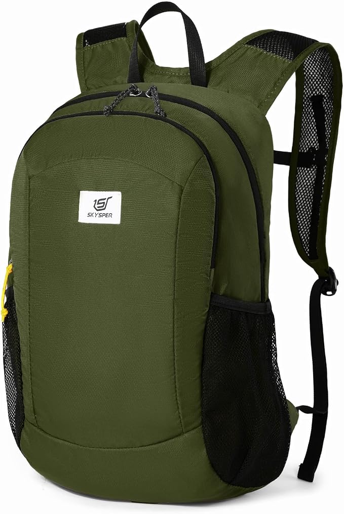 SKYSPER Hiking Backpack Ultralight Packable RFID Travel Daypack Small Nylon Stuff Pack 16L Outdoor Bag for Women Men
