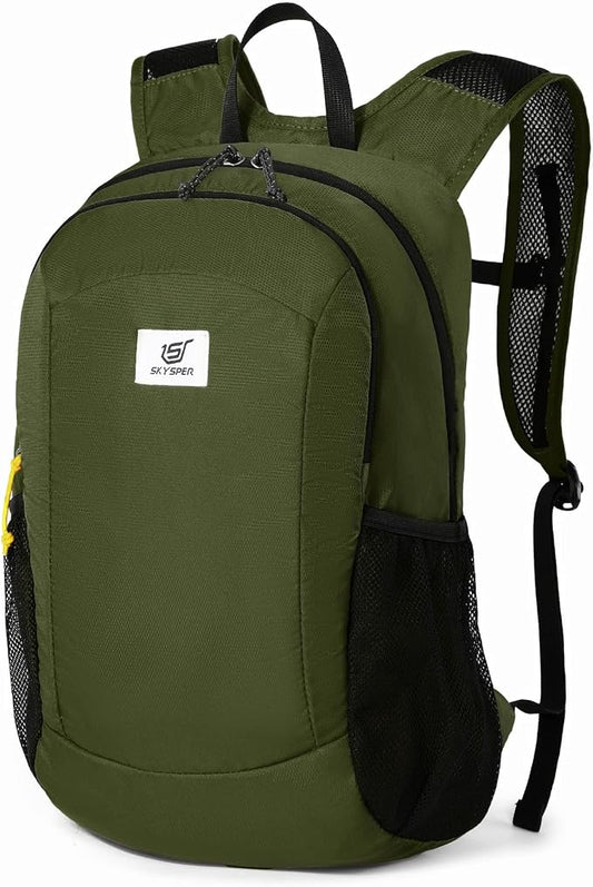 SKYSPER Hiking Backpack Ultralight Packable RFID Travel Daypack Small Nylon Stuff Pack 16L Outdoor Bag for Women Men