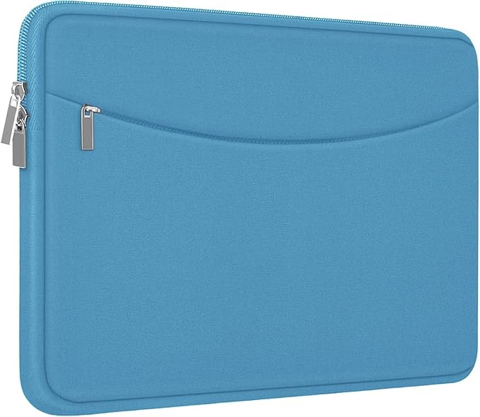 Laptop Case Sleeve 15.6 inch, Shockproof Protective Laptop Cover Briefcase Carrying Computer Bag with Accessory Pocket, Computer Bag Compatible with MacBook, HP, Dell, Lenovo, Asus, Light Blue