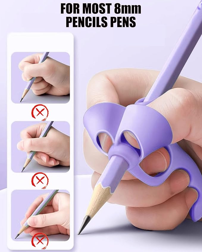 Pencil Grips for Kids Handwriting,5 Pack Silicone Pencil Grippers Holder Posture Correction for Preschooler Training, Pen Writing Aid Tool for Preschooler Kids Students