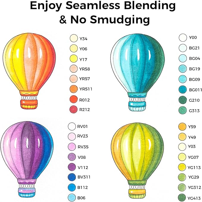 Ohuhu Alcohol Markers Brush Tip- 104-color Double Tipped Alcohol Based Art Marker Set for Artists Adults Coloring Illustration- Honolulu B of Ohuhu Markers- Dual Tip Brush & Fine- Refillable