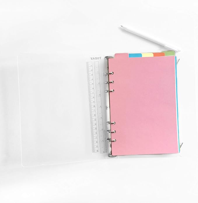 Zelten Refills/Loose Leaves for A5 Cover Ring Binder/Personal Organizer/Planner(A5 6 Holes, Divider Vertical Colored Paper)