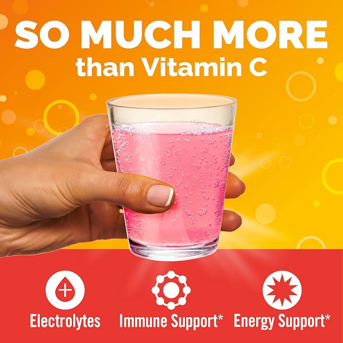 Emergen-C 1000mg Vitamin C Immune Support Powder Strawberry Kiwi 30CT Includes Zinc, Manganese, 7 B Vitamins and Electrolytes for Back to School Essentials (Pack of 12)