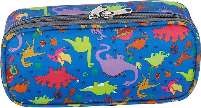 FlowFly Large Capacity Pencil Case for Kids, Boys & Girls – Zippered Multi-Functional Pen Pouch, Soft & Portable Pencil Bag for School, Teens, Students, Dinosaur