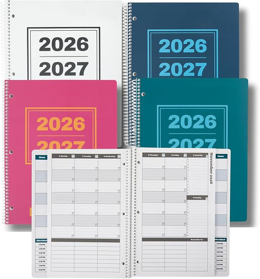 Order Out Of Chaos Academic Planner 2026-2027 Daily Weekly and Monthly Calendar, School Agenda Book, July 2026-June 2027 planner 8.5 x 11 Homework Organizer (Navy)