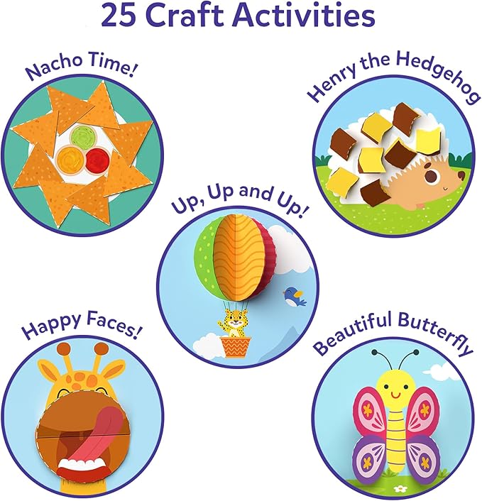 Skillmatics Scissor Skills Activity Book - Snip Snip, 25 Cutting Activities for Preschoolers, Felt Craft Kit, 2 Child-Safe Scissors, Fine Motor Skills, Screen-Free Fun, Gifts for Kids Ages 3-7