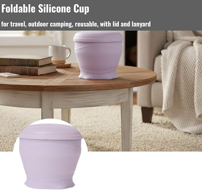 Foldable Silicone Cup Reusable foldable Travel Mug Compact Portable Camping Cup for Outdoor Enthusiasts and Travelers