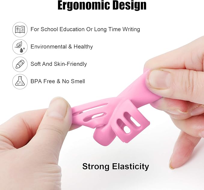 Pencil Grips for Kids Handwriting, 12 Pcs Toddler Pencil Grippers, Pen Grips Holders for Beginners Preschoolers Children