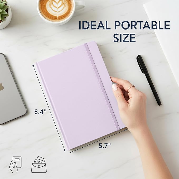Mr. Pen- Dotted Journal Notebook, A5 Medium Size (5.7"x8.4"), 160 Pages (80 Sheets), Fabric Hardcover, 100 GSM Thick Paper, Bullet Dotted Journal for Planning, Tracking