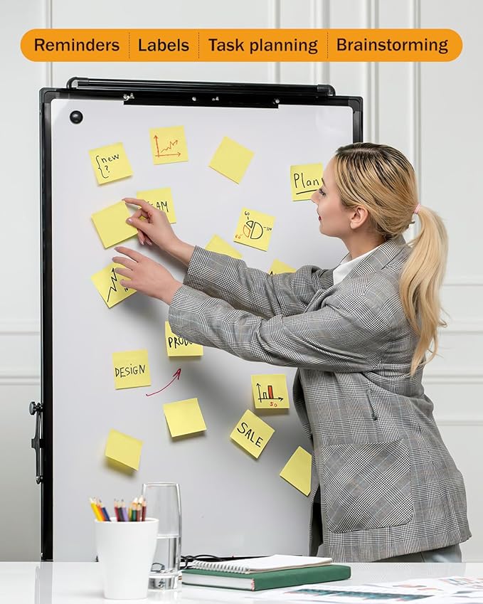 Sticky Notes 3x3 in 3600 Sheets 48 Pads Yellow Self-Stick Memo Pads Clean Removal Durable Adhesive for Office School Home 75 Sheets/pad (Pack of 3)