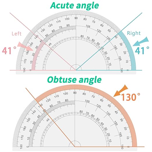Akuoly Professional Geometry Compass Set, Starter Compass Set Includes 2 Drafting Compasses, Protractor, 2 Set Squares, Ruler in Storage Box, Back-to-School Math Supplies for Students, Black