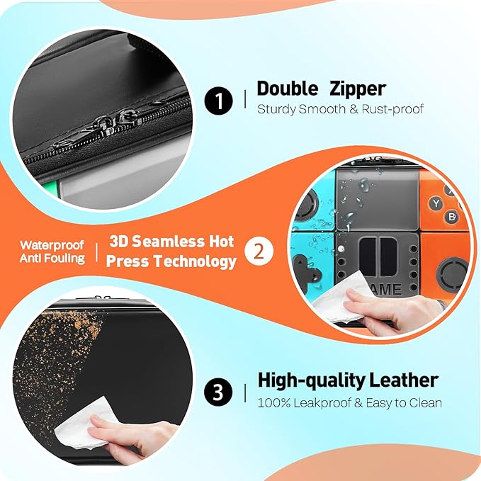Kids Lunch Box for Boys,Game Console Insulated Lunch Bag for Kids,Leather Lunchbox for Boys,Waterproof Leakproof Portable Fits Most Bento Boxes