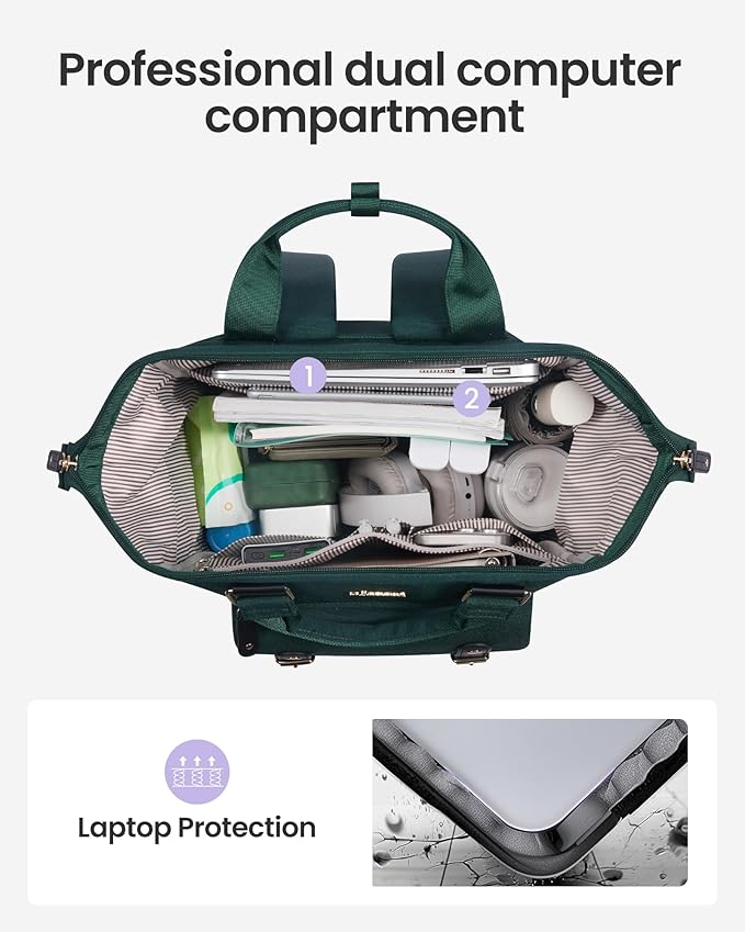 LOVEVOOK Laptop Backpack for Women with Giant Tumbler Holder Pocket,15.6 inch Waterproof Travel Backpack Purse Computer Laptop Bag