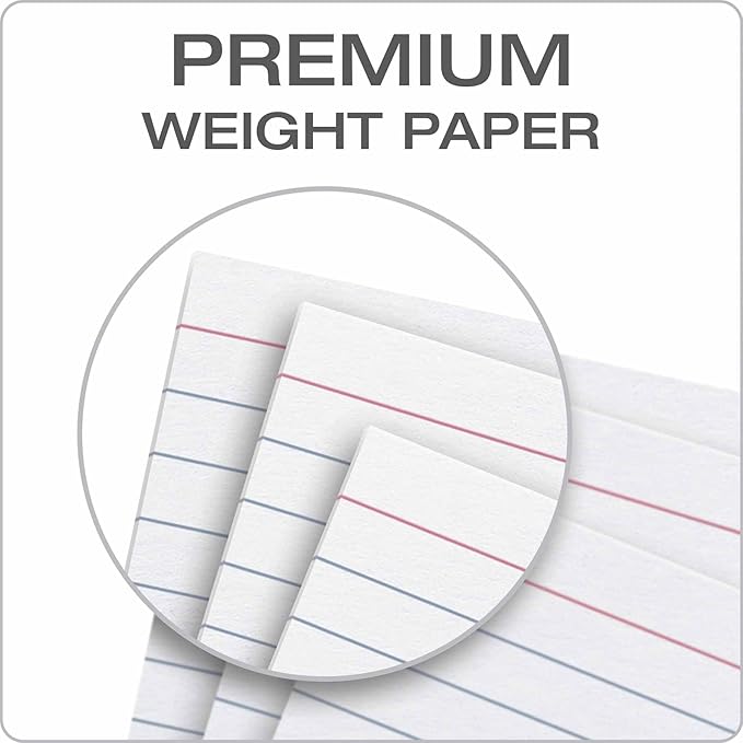Oxford Ruled Index Cards, 3" x 5", White, 1,000 Cards (100 Packs of 100) (31)