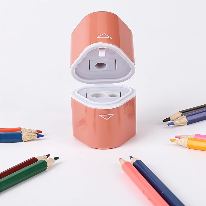 Mr. Pen- Pencil Sharpeners Manual, 3 Pack, 3 Holes, Colorful