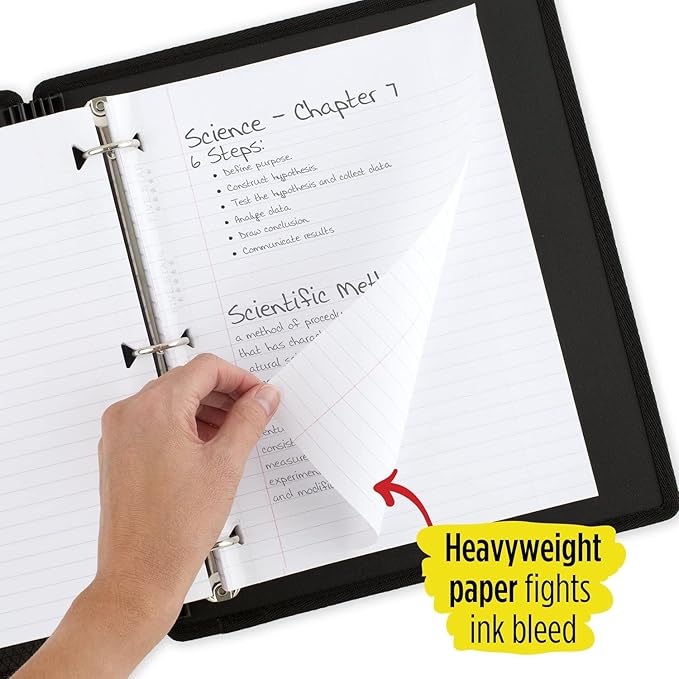 Five Star Loose Leaf Paper, 6 Pack, Notebook Paper, Wide Ruled Filler Paper, Reinforced, 8 x 10.5, 100 Sheets per Pack (15002)