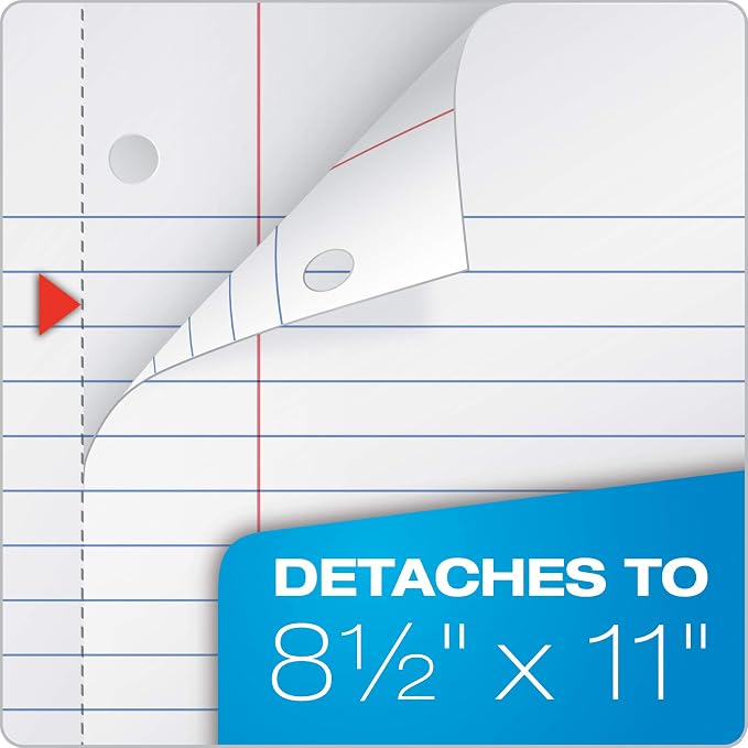 Oxford Spiral Notebook 3 Pack, 3 Subject, College Rule, Durable Plastic Covers, Strong Coil, 3 Durable Pockets, 8.5 x 11, 150 Sheets,3 Pack, Blue, Red, Green (89803)