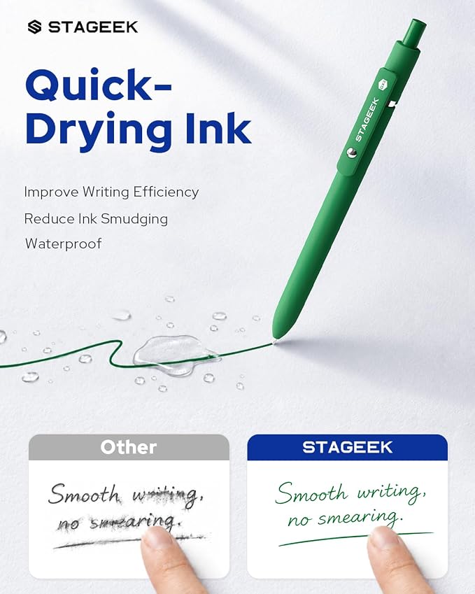 STAGEEK GX3 Colorful & Multi Colored Gel Pens, 8 Pcs with 4 Refills | Quick Dry Colored Pens, 0.7mm Fine Point, Retractable, for Journaling & Note Taking, School Supplies, Gifts for Women & Men