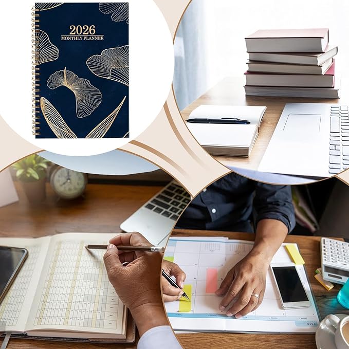 2026 Planner,Smooth Writing Notebook Large Blocks - 2026 Calendar Book Monthly Planner - for School Academic Teacher Student Classroom Office Work Appointment Planning Study Family