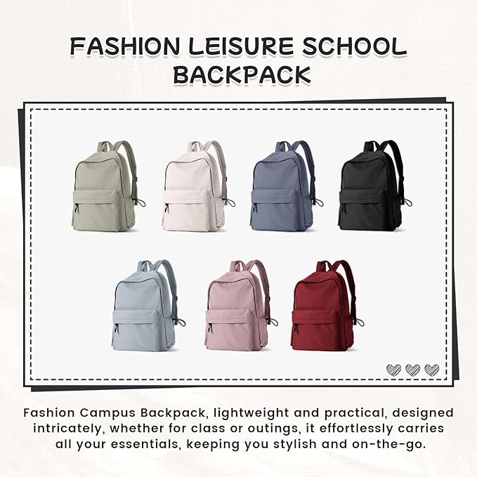 Beige Backpack for School Women Girls, Waterproof Bookbag Cute High School Back Pack for Men Teen Boys, Lightweight Travel College Backpack Mochilas Escolares para Casual Daypack Rucksack
