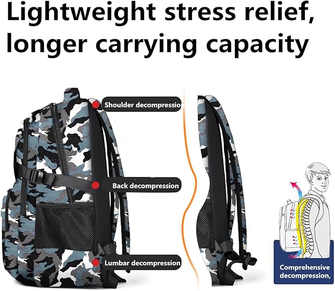 Casual Lightweight Backpacks for Boys & Girls, School Bookbags, 15 "Laptop Backpack, Travel Bag (212-sanhui)