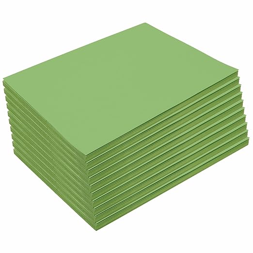 Colorations 9" x 12" Mediumweight GreenConstruction Paper - 500 Sheets, Bulk Pack Art Paper, Arts and Crafts, School Supplies, Drawing, Coloring, Painting, 3D Art Paper