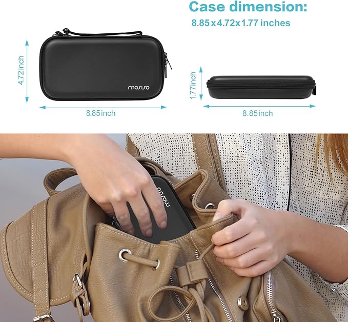 MOSISO EVA Hard Carrying Case Compatible with Texas Instruments TI-84/TI-83 Plus CE TI-85 TI-89 Graphing Calculator & Compatible with Casio fx-9860GII, Waterproof Travel Storage Bag with Handle,Black